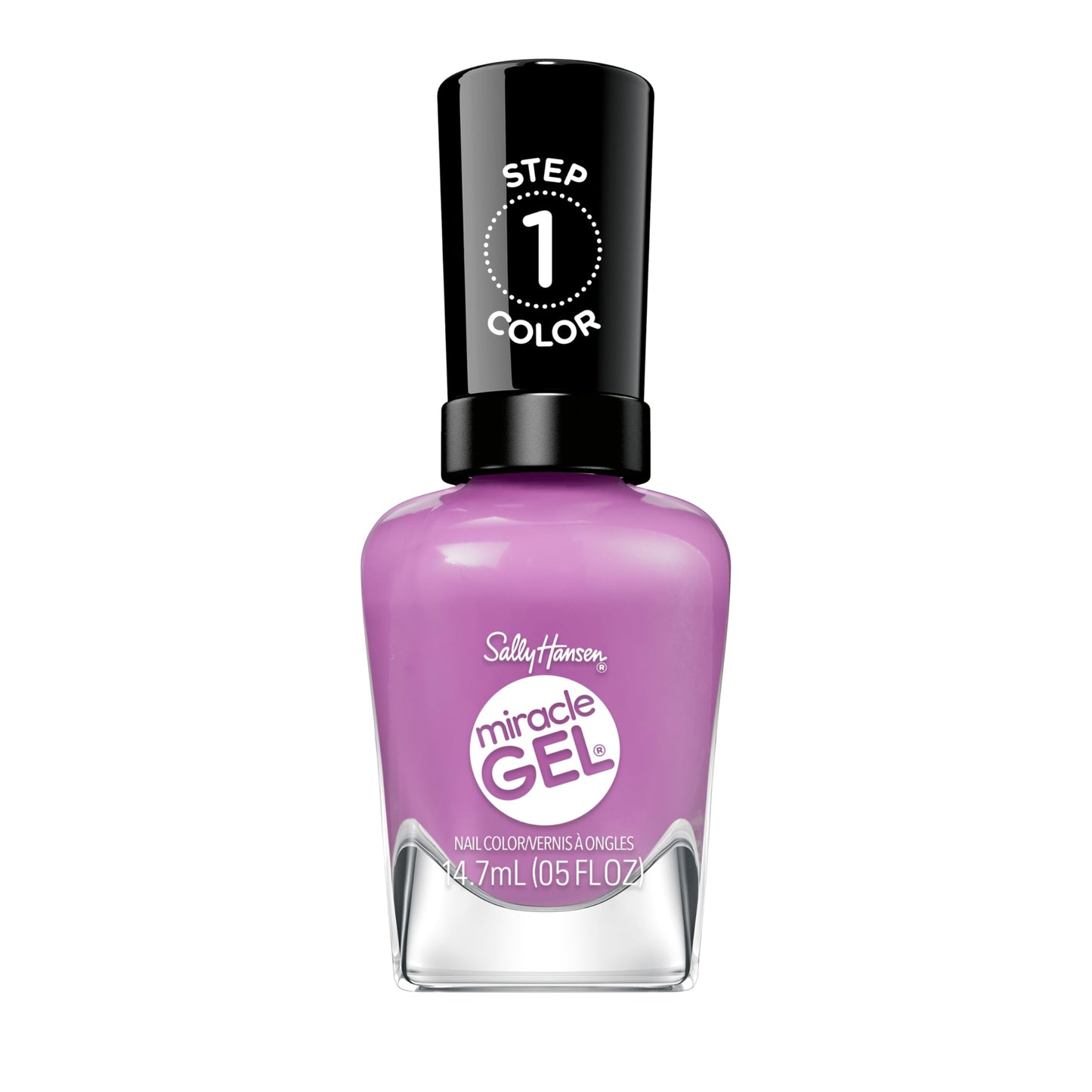 Sally Hansen Miracle Gel Supercharged Pinks Nail Polish | Salon Quality Gel-Like Formula, Two-Step System, No UV Light Needed, Long Lasting | 580 Unstop-purple | Purple Crème Nail Color