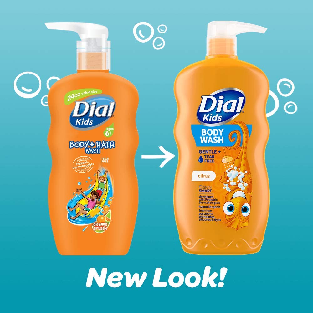 Dial Kids Body Wash, Waterlily, 24 fl oz (Pack of 4)