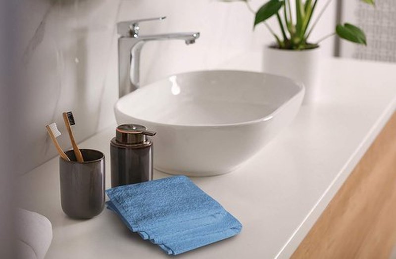 Softolle 100% Cotton Ring Spun Wash Cloths – Bulk Pack of Washcloths – 12x12 Inches – Wash Cloth for Face, Highly Absorbent, Soft and Face Towels (Sky Blue, 24 Pack)