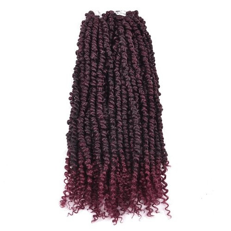 Silike Passion Twists Braiding Hair, Crochet Passion Twist (12 Roots per Pack, 6 Packs) Pre-twist Passion Twist Hair for Black Women (18 inch, TBUG)