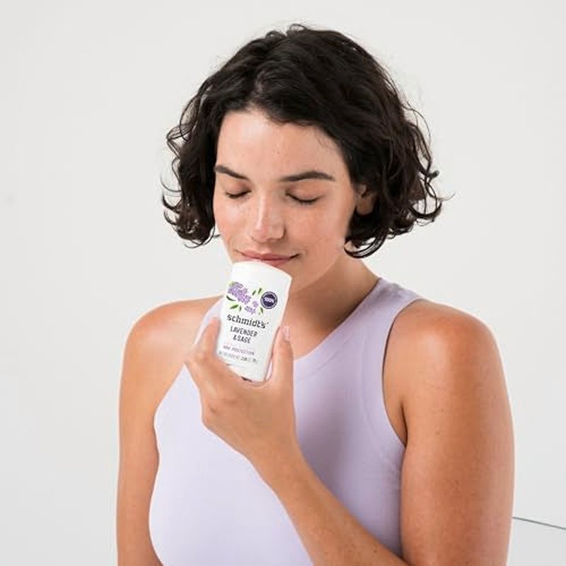 Schmidt's Aluminum-Free Vegan Deodorant Lavender & Sage with 24 Hour Odor Protection, 2 Count for Women and Men, Natural Ingredients, Cruelty-Free, 2.65 oz