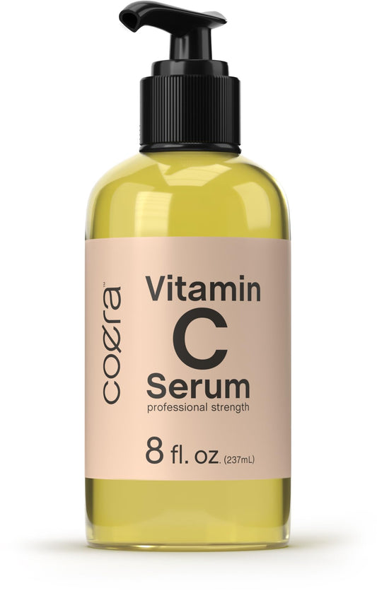 Coera Vitamin C Face Serum | 12% with Ascorbic Acid | 8 fl oz | Hydrating and Moisturizing for Dark Spots | Paraben & SLS Free