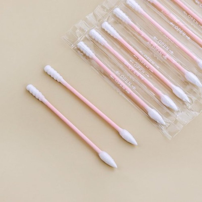 500 Count Individually Wrapped Cotton Swabs, Travel Cotton Swabs, Cotton Stick, Spiral Pointed Cotton Swab, Round Tip Cotton Swab, Individually Wrapped Double Tipped Cotton Swabs for Ear,Makeup,Clean