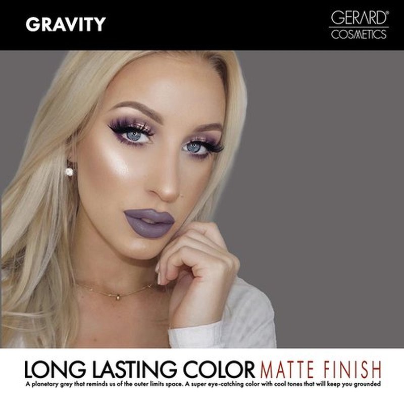Gerard Cosmetics HydraMatte Liquid Lipstick Gravity | Grey Lipstick with Matte Finish | Long Lasting and Non-Drying | Super Pigmented Fully Opaque Lip Color