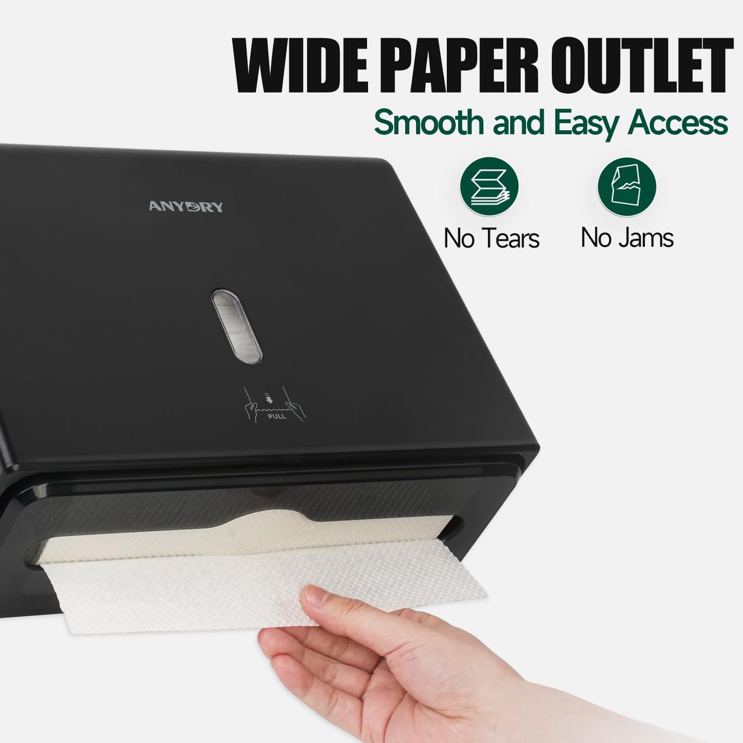 anydry 200-Sheet Paper Towel Dispenser Wall Mount (Folded Size ≤ 10 x 3.1)