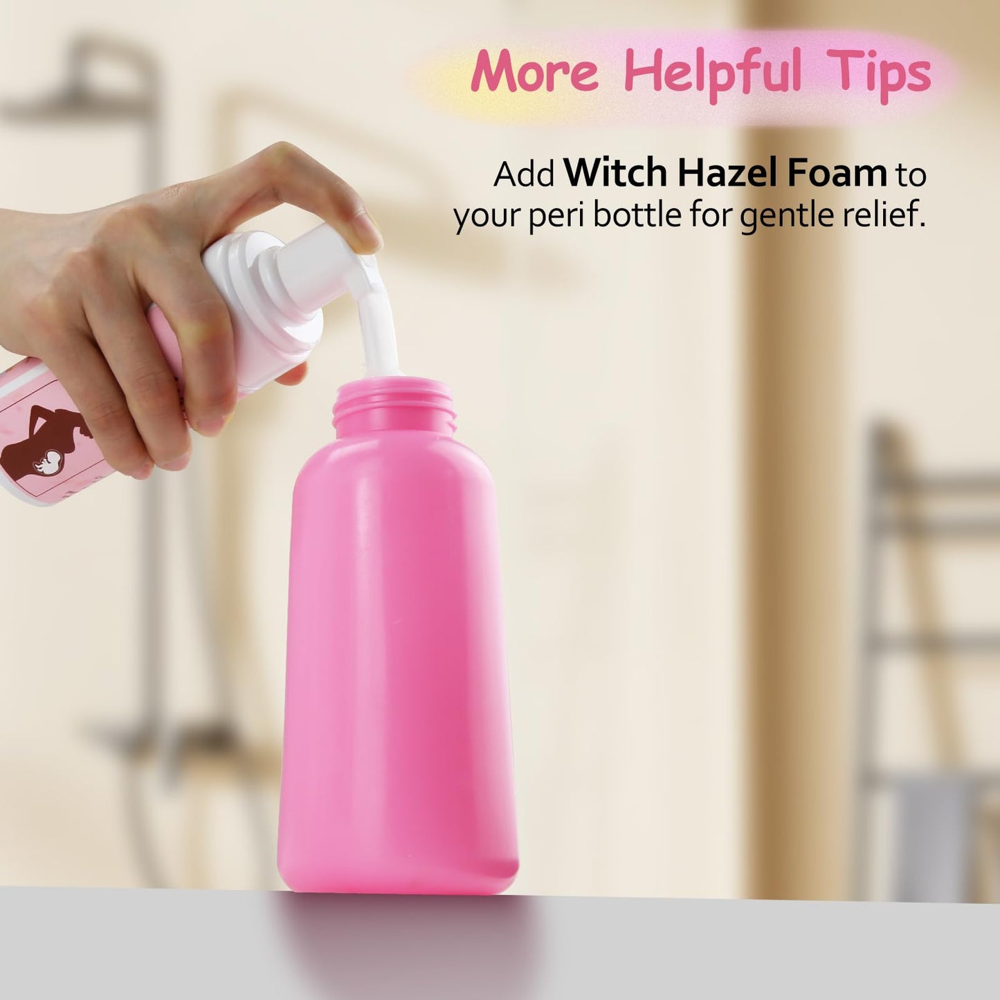 UHdod Witch Hazel Perineal Soothing Foam & Perineal Cooling Pad Liners for Postpartum Care - Postpartum Essentials Recovery Kit Includes 5 Fl Oz Witch Hazel Foam, 36 Perineal Cooling Pad Liners