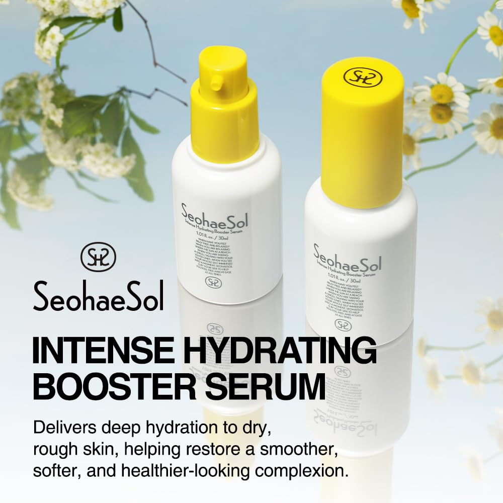 SeohaeSol Intense Hydrating Booster Serum 30ml, Hydrating Face Serum with Niacinamide, Hyaluronic Acid & Panthenol, Moisture Barrier Support, Lightweight Non-Sticky for Dry Sensitive Skin