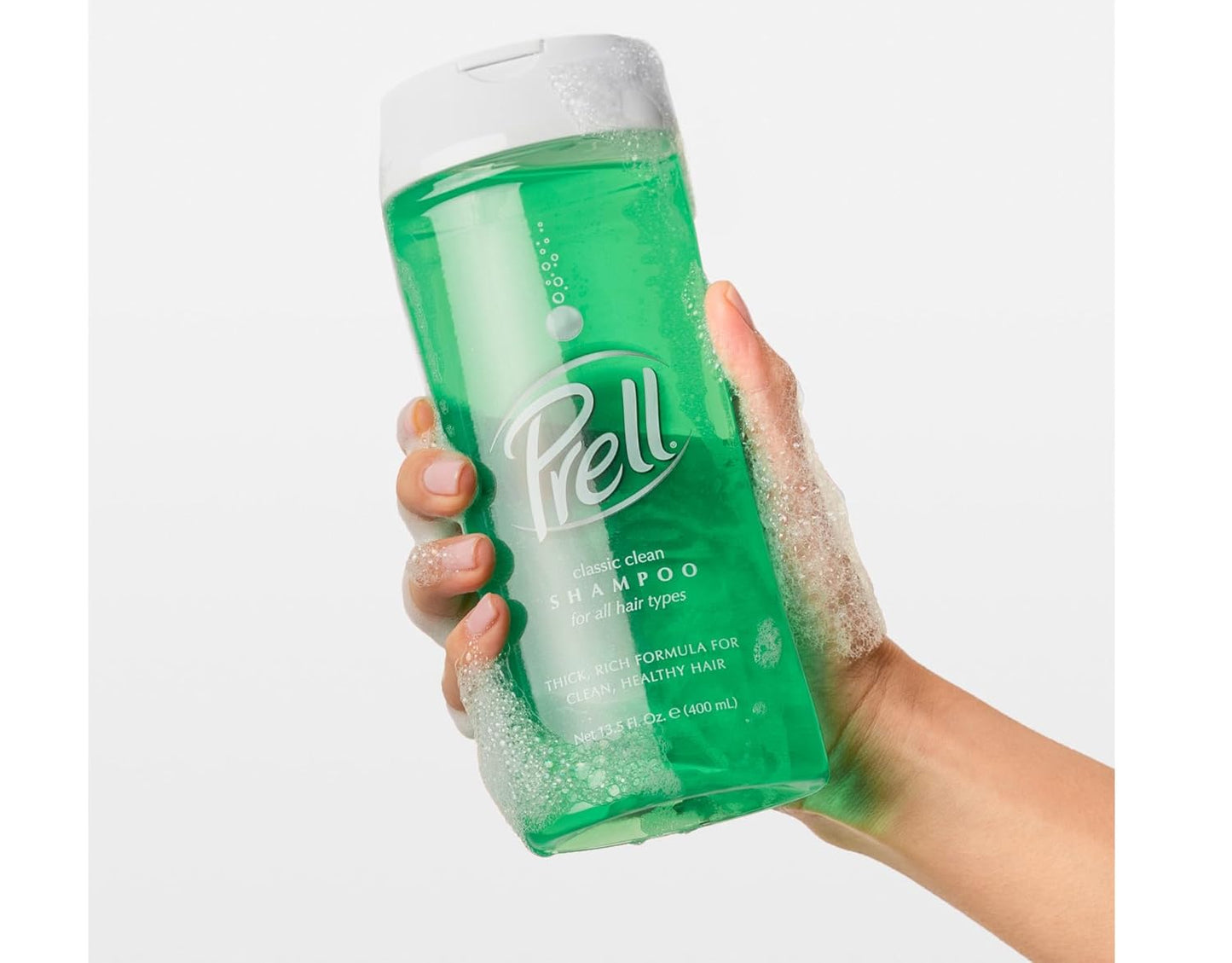 Prell Shampoo, Classic Clean 13.5 Fluid Ounce, 5 Count.