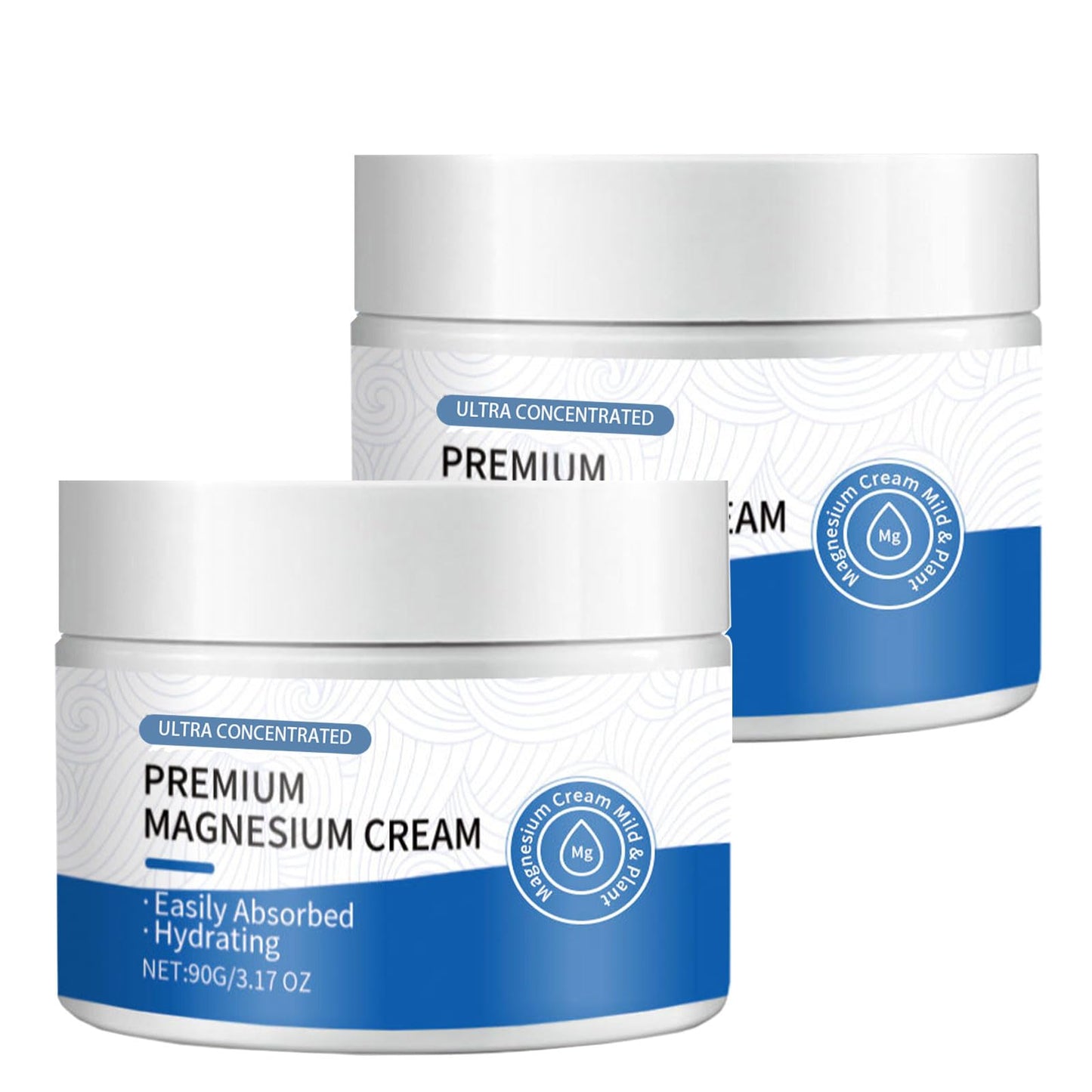 2 Pack Neuropathy Cream, Magnesium Lotion, with High Concentration for Feet, Soothing Muscle, Joint, Knee, Neck, Body Relaxation & Relief | Deep Penetrating, Easy Absorption, Light Weight-3.17 OZ