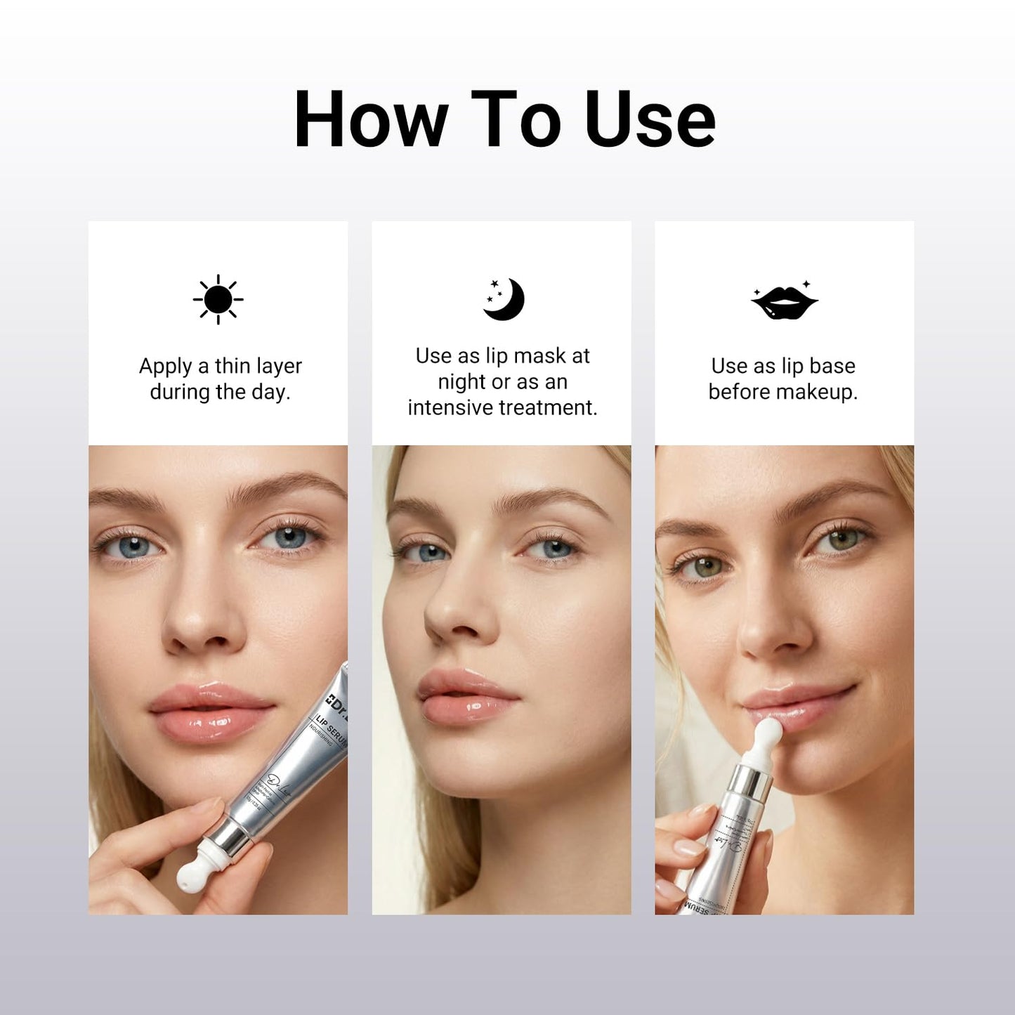Dr.Leo Multi-Peptide Lip Serum Moisturizing Balm with Natural Oils, 0.35oz