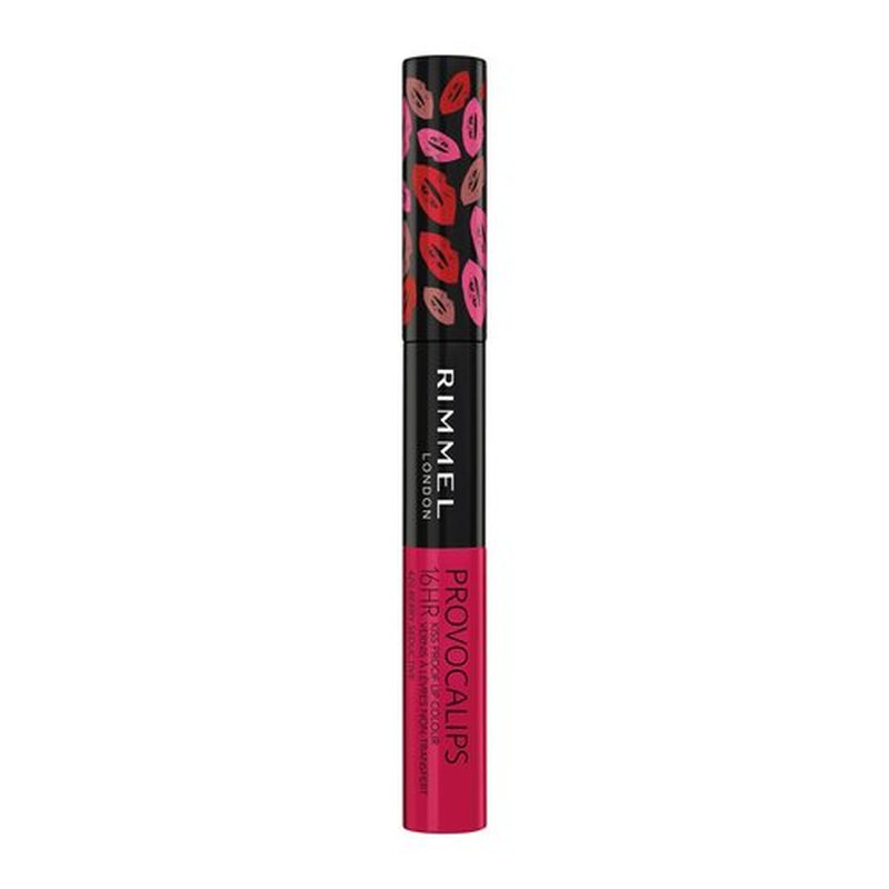 Rimmel London Provocalips 16hr Kiss-Proof Lip Color - Two-Step Liquid Lipstick to Lock in Color and Shine - 420 Berry Seductive, .14 fl.oz.