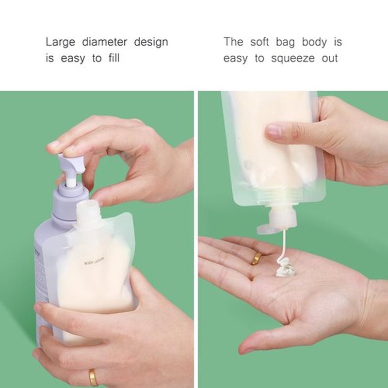 ASEVAT 9pack Leak Proof Empty Squeeze Pouches Refillable Travel Size Containers liquid travel pouches for Travel TSA Approved Travel Pouches for Toiletries for Lotion