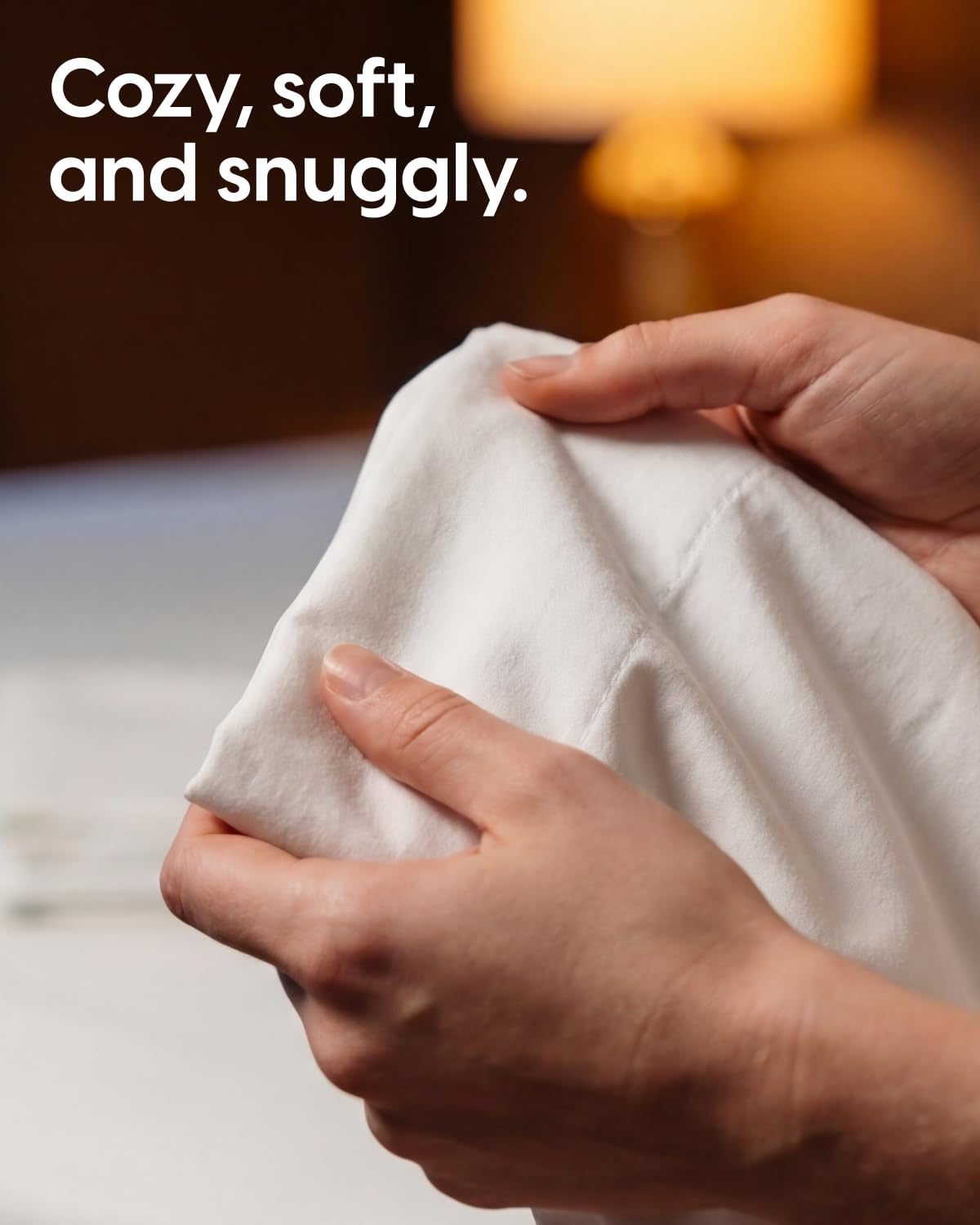 Sleepy Town Queen Size Bed Sheets - 4 Piece - Queen Sheet Set - Extra Soft, Comfy & Cooling - Easy Care - Shrinkage, Wrinkle & Fade Resistant - Brushed Microfiber - Deep Pocket Bed Sheets (White)
