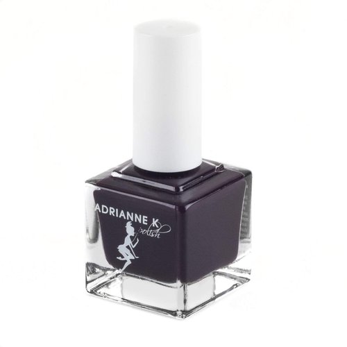 ADRIANNE K GLOSSY BLACK CHERRY NAIL POLISH, DIBA! QUICK DRY. HIGH SHINE. VEGAN, .51 FL OZ
