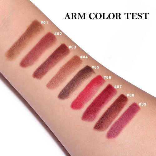 JUAAZIN Wine Gradient Matte Lipstick Crayon Lip Liner pencil, Flawless Contour Gradual Ombre Effect lip Pencil, High Pigmented Long Lasting Waterproof Smudge Proof Lipstick Pencil 08#
