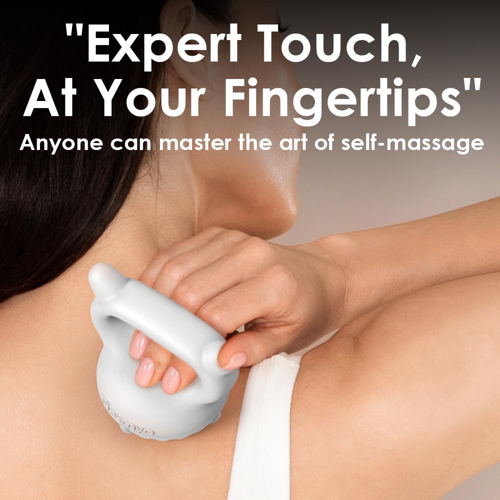 Ceramic Gua Sha Fascia Tool for Face & Body Massage – Lymphatic Drainage Massager for Cellulite Reduction, Muscle Recovery & Trigger Point Relief, Korean Beauty Skincare Tool, Easy Grip, US Patented