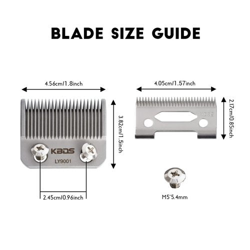 KBDS Professional Replacement Clipper Blades,Upgraded Precision 2 Holes Adjustable Hair Clipper Parts Blade Compatible with Wahl Super Taper, Taper 2000, 5-Star Senior, Magic Clip