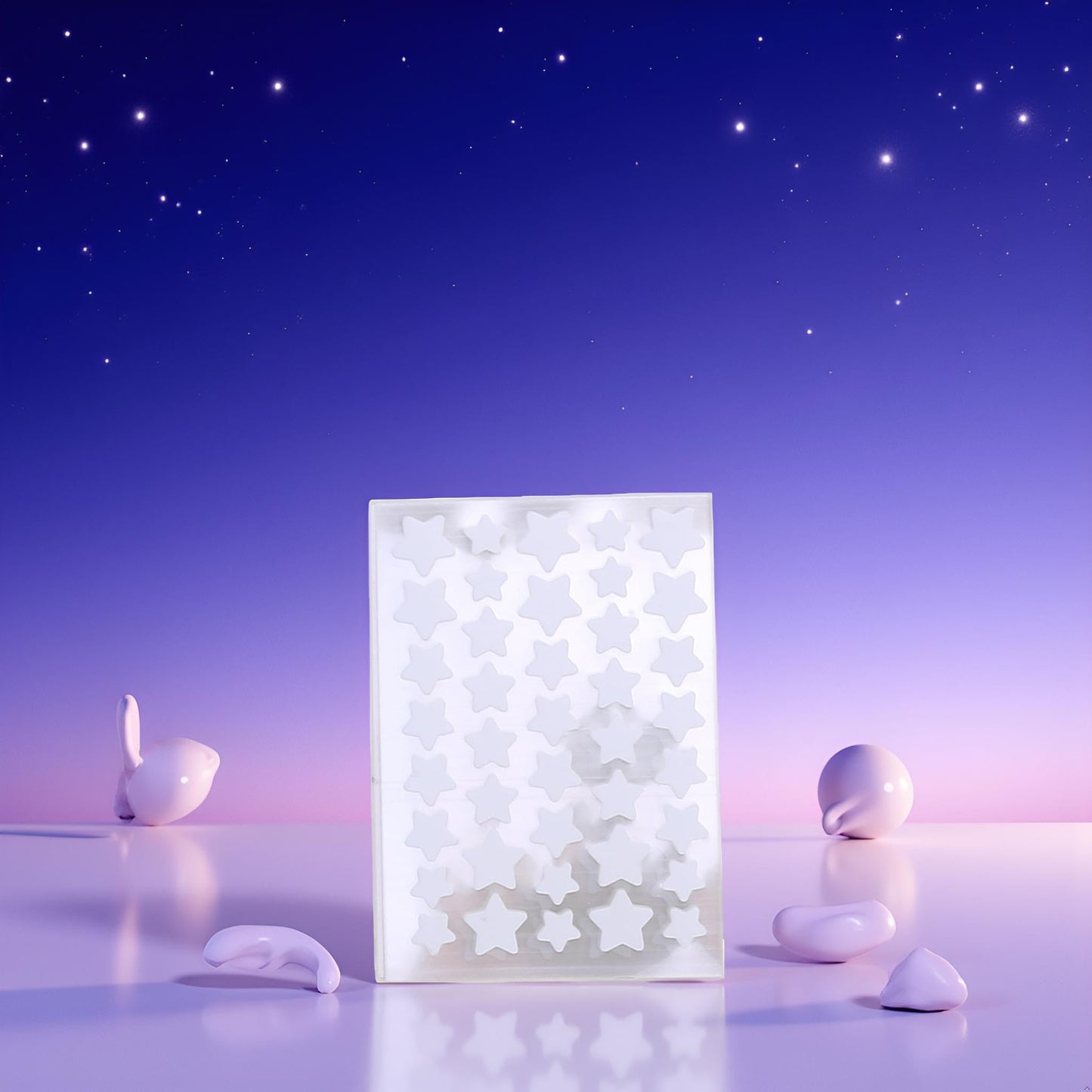 10 Sheets/Pack (400 Capsules) Pimple Patches for Face,Hydrocolloid Acne Patches Star Pimple Patches for Healing,Cute Star Face Stickers Zit Patch,Pore Cleansing Strips,Treatments and Masks (White)