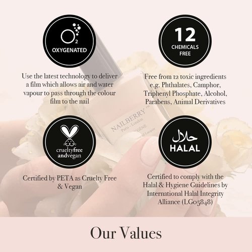 Nailberry L'Oxygéné Oxygenated Nail Lacquer | Pomegranate Juice | Juicy Pop Pink Semi-Sheer | UV Protected Long-Wear Nail Polish | 12-Free | Vegan | Certified Halal | Cruelty & Gluten Free | 15 ml