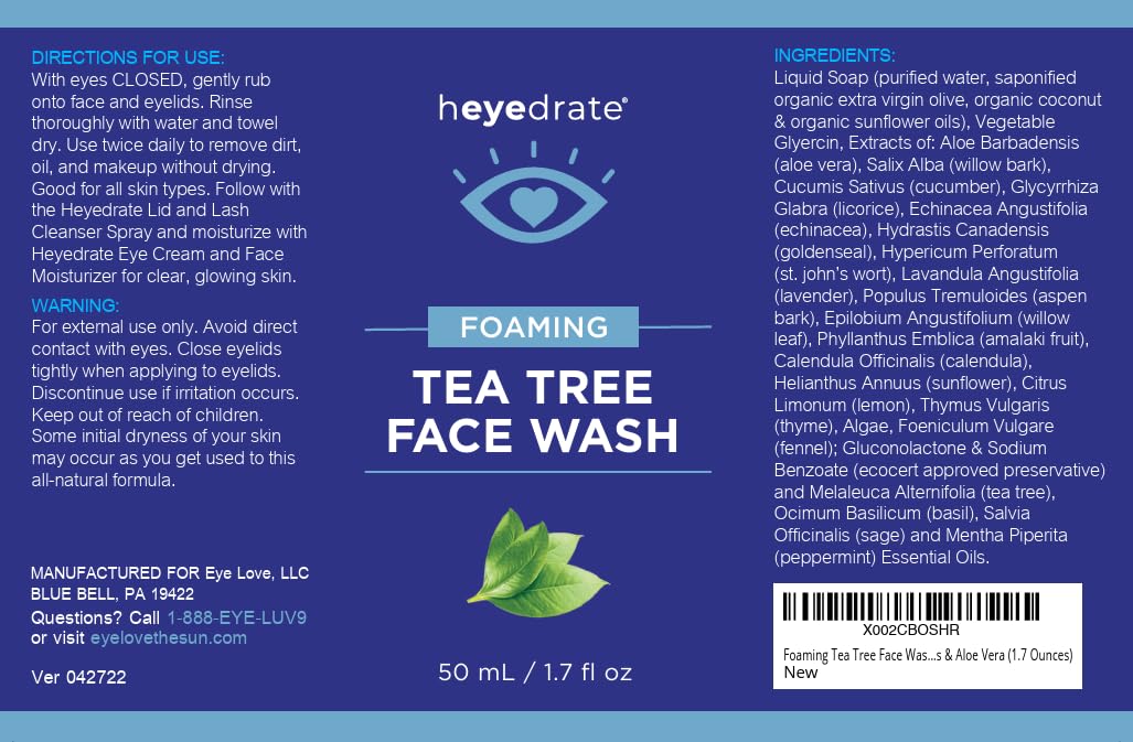 Heyedrate Foaming Tea Tree Face Wash and Eyelid Cleanser – Eye Love