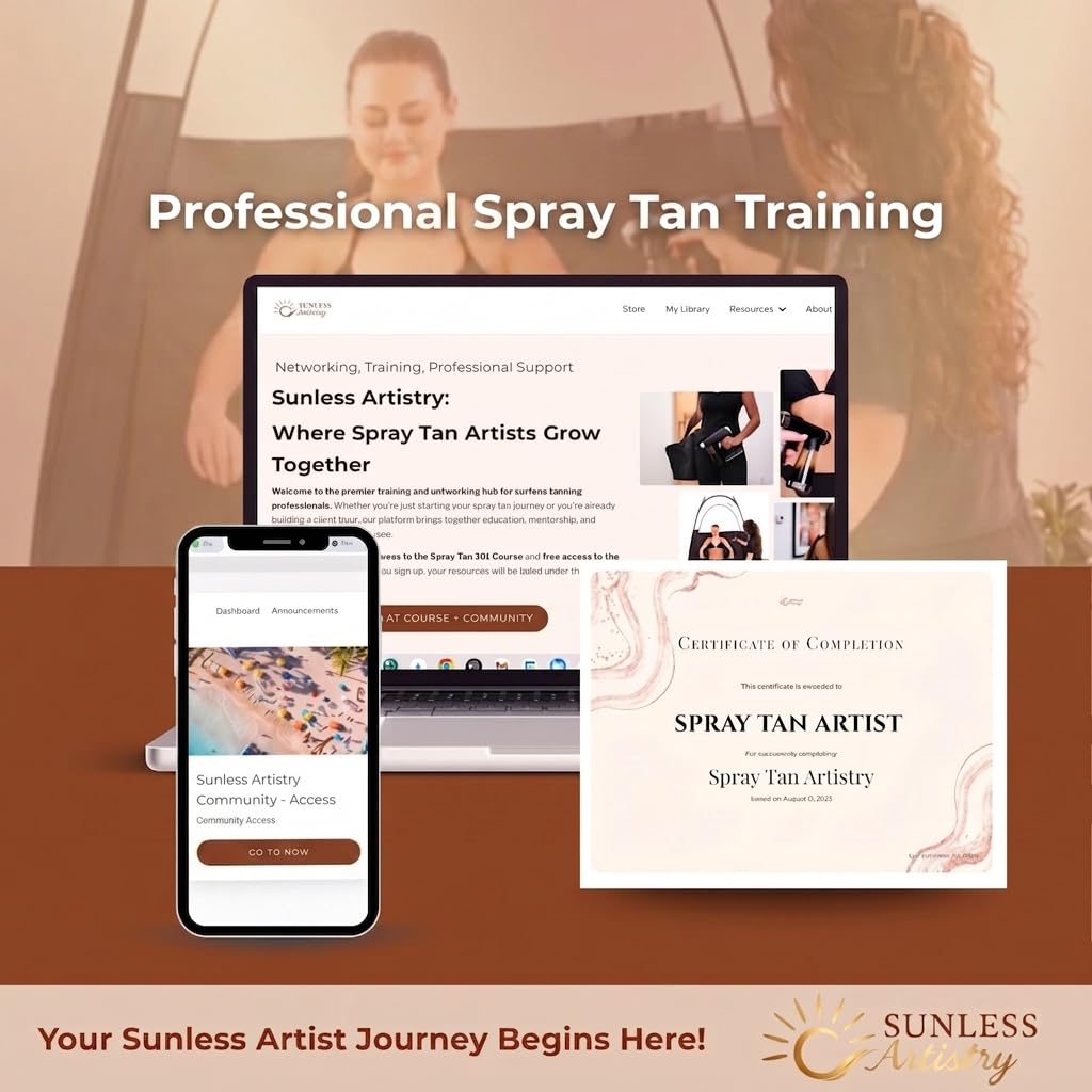 Naked Sun Fascination FX Spray Tan Machine with Honey Glow Rapid Develop Violet Tanning Solution - 8 oz Bundle (2 Items)