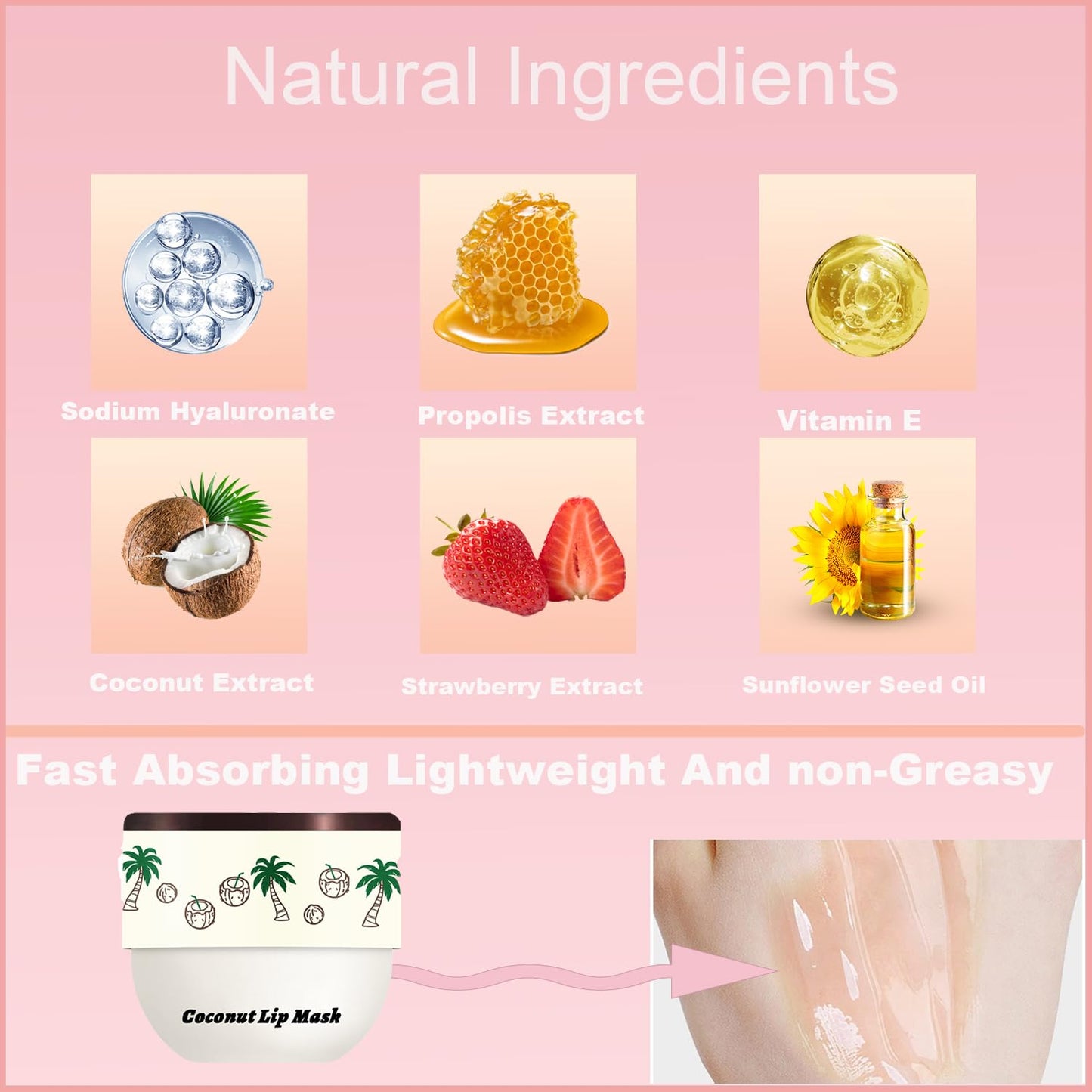 TIRDET 1 PCS Bee Lip Balm Honey Pot, Exfoliating Coconut Sleeping Lip Mask Overnight with Sticks, Prevention Dry Hydrating and Crack Scrubs