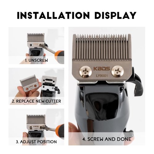 KBDS Professional Replacement Clipper Blades,Upgraded Precision 2 Holes Adjustable Hair Clipper Parts Blade Compatible with Wahl Super Taper, Taper 2000, 5-Star Senior, Magic Clip