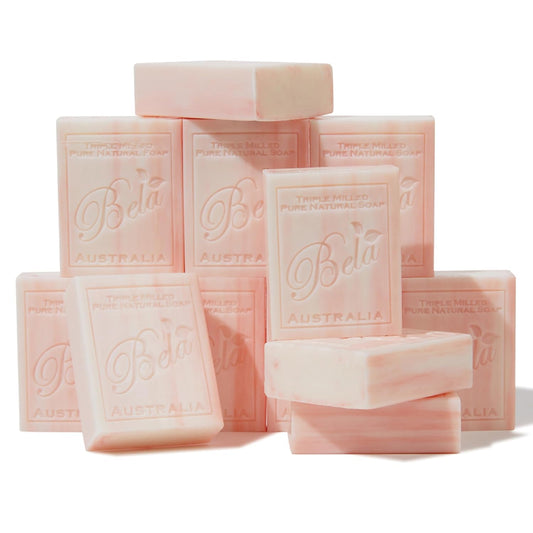 BELA Romantic Gardenia Soap - Long Lasting French Triple Milled Bar with Organic Shea Butter | 3.3 OZ, Pack of 12