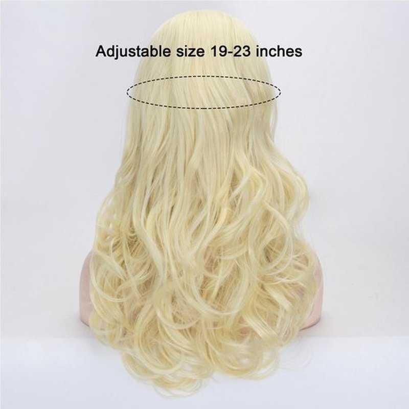 Probeauty Long Wave Blonde Bouffant Beehive Wigs Big Curly Wavy Retro Wigs for Women 70s 80s Costume 23 Inch