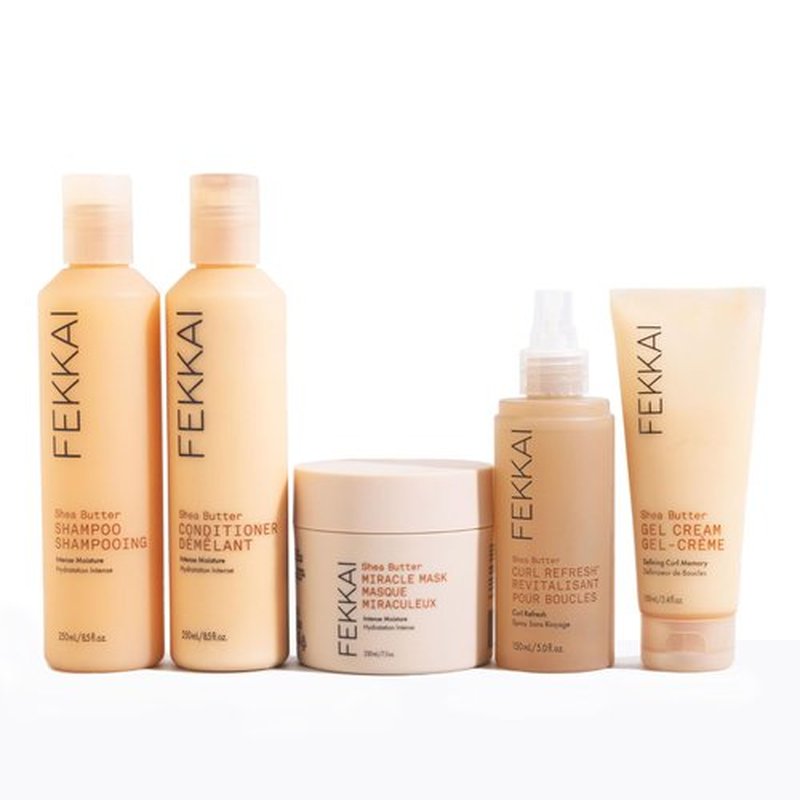 FEKKAI Shea Butter Shampoo (2 oz) + Conditioner (2 oz) - Improves Moisture, Softness & Shine - Reduces Frizz by 61% Up to 12H - Free of Sulfates, Parabens, Phthalates - Vegan, Cruelty-Free
