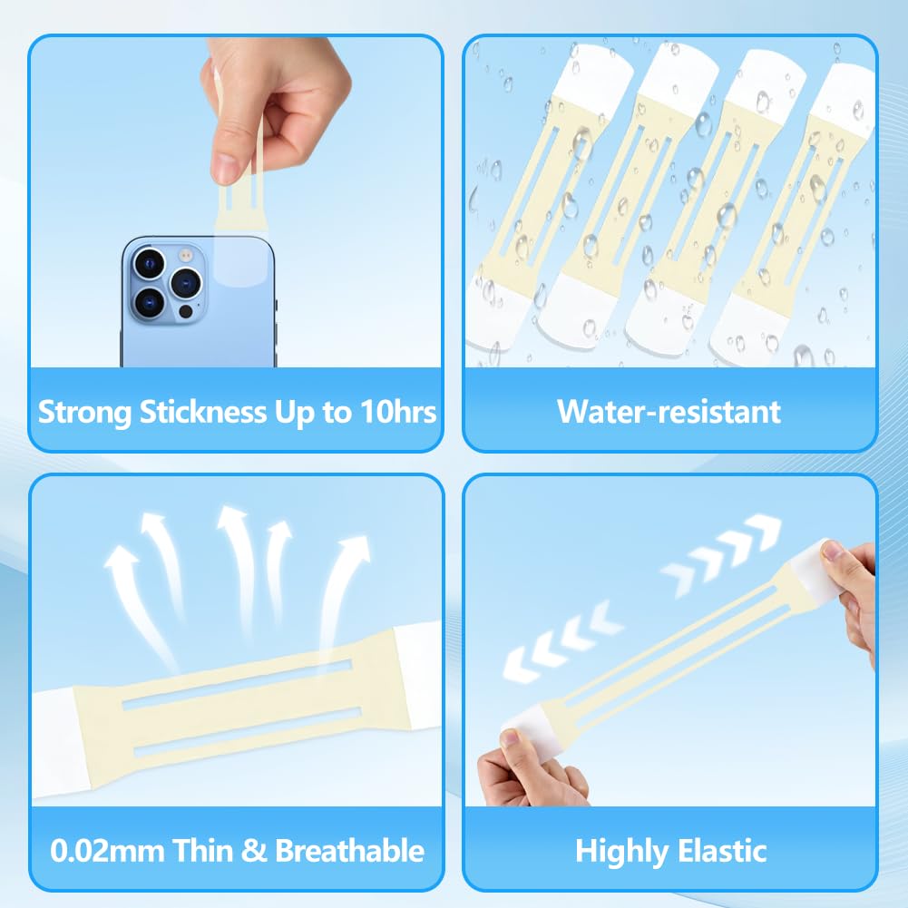 Neck Lift Tape Invisible Behind Neck – 20 PCS+4 Strips, Reusable Durable Waterproof Neck Wrinkle Patches, Invisible Lifting Neck Strips for Double Chin, Jowls & Wrinkles, Instant Face & Neck Lift