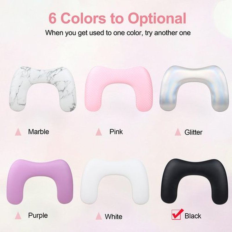 Arm Rest for Nails Tech,U-shaped Manicure Nail Hand Rest Pillow Cushion, Big Microfiber Leather Nail Arm Rest Stand for Acrylic Nail Art Tech(Black)