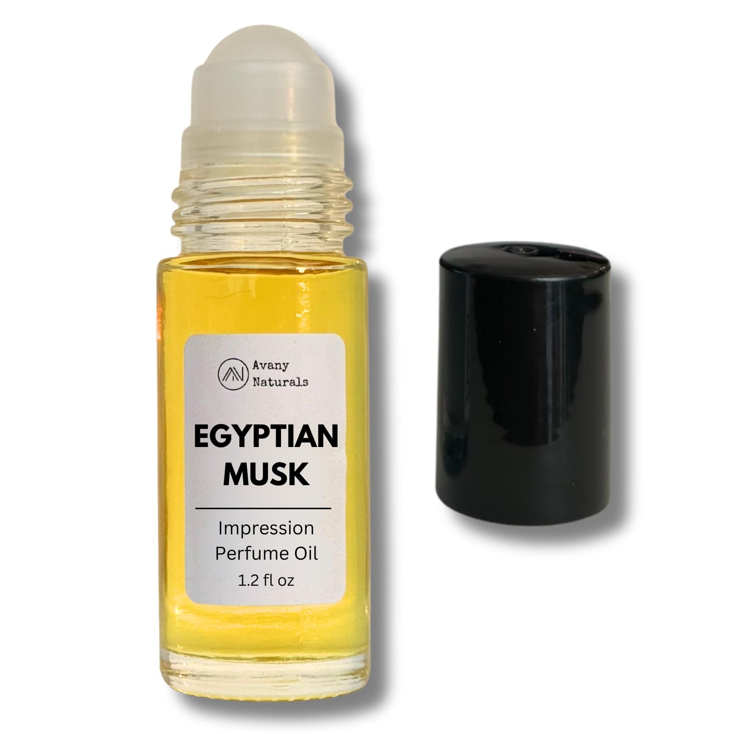 Avany Naturals EGYPTIAN MUSK OIL - Bigger & Better Roll on Perfume Samples, Long Lasting Body Oil Based Cologne, Perfumed & Scented Aroma for Skin 1.2 Fl Oz (Egyptian Musk)