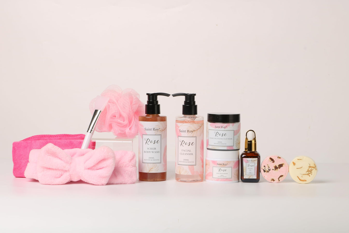 Skin Care Kit for Women, ROSE Spa Gifts for Women, Self Care Kit