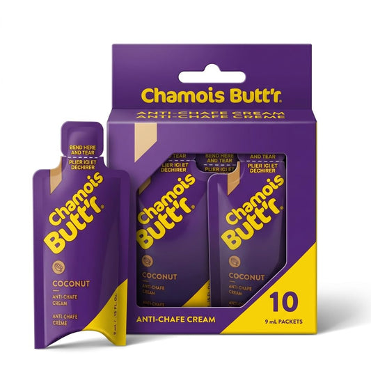 Chamois Butt'r Coconut Anti-Chafe Cream, 10-pack of 9mL packets