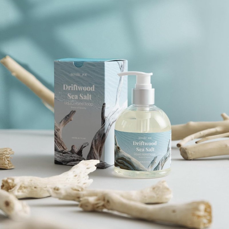 ROMIIE ZOI Liquid Hand Soap - Driftwood Scent - 260ml | Luxurious Gift Box