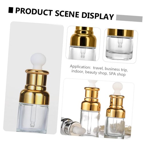 HONMEET 6pcs Essential Oil Bottle Liquid Dispenser Fragrance Orifice Vial Perfume Travel Refillable Travel Perfume Bottle Travel Container Aroma Refillable Bottle Mini Perfume Bottle Glass