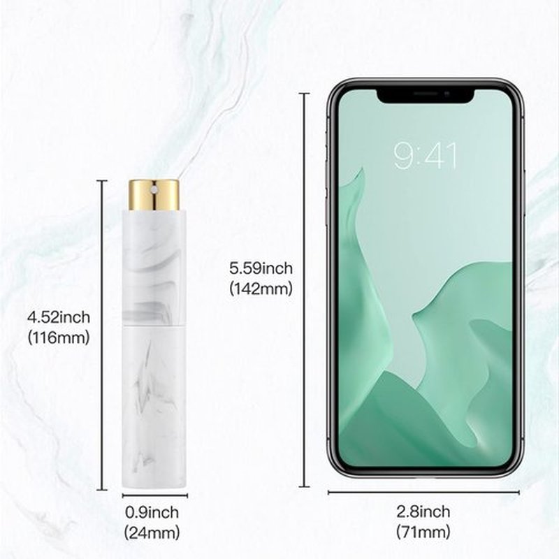 Tekson 10ML Perfume Atomizer Travel (7 PCS), Refillable Cologne Containers, Dispenser Spray Empty Bottle for Mini Sprayer Size