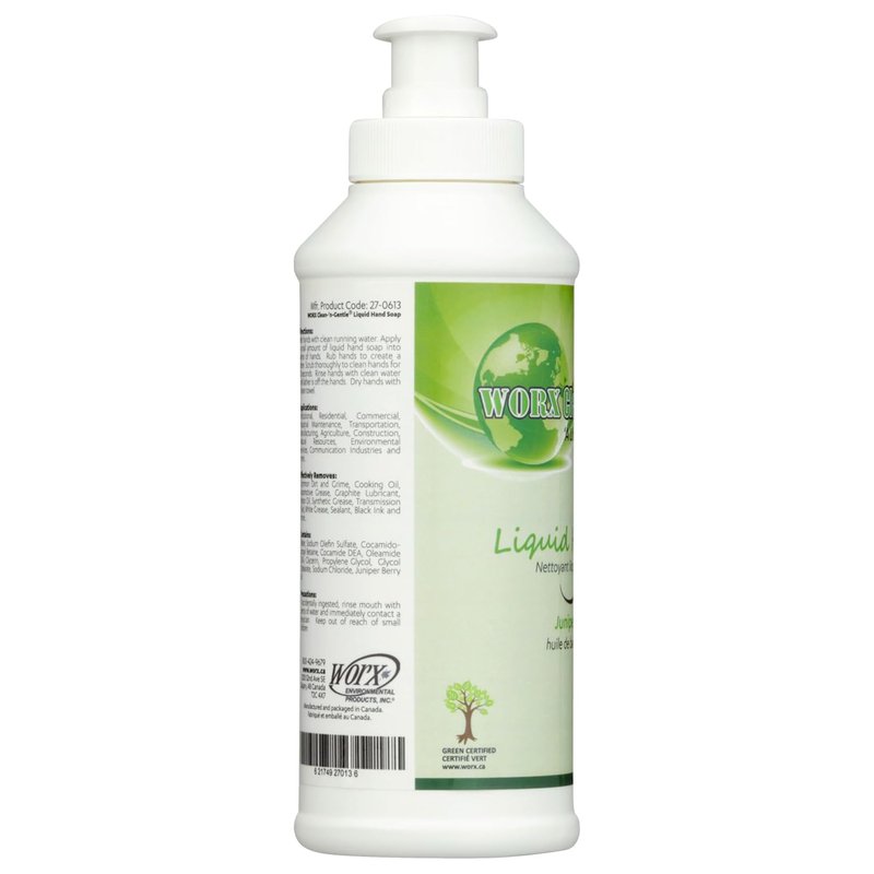 Worx Liquid Hand Soap - Gentle & Mild Formula with Rich Lather | 13 oz Juniper Berry Fragrance