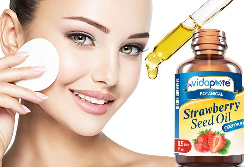 Strawberry Seed Oil - 100% Pure Unrefined Cold Pressed Moisturizer for Face, Hair & Skin | 0.5 Fl Oz