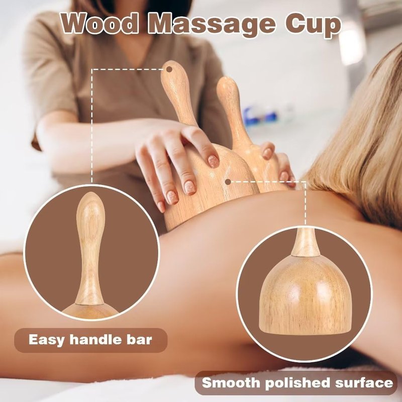 12-in-1 Wood Therapy Massage Tools - Lymphatic Drainage & Body Sculpting Kit | Wooden Massager for Muscle Pain Relief & Anti-Cellulite