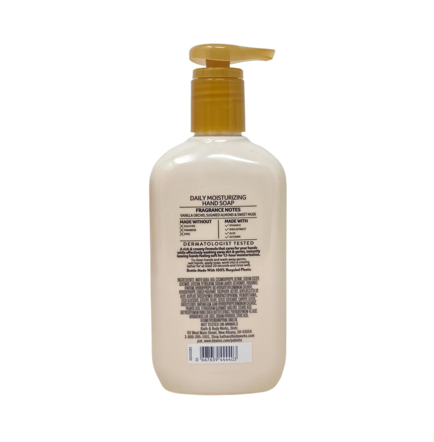 Bath & Body Works Cozy Vanilla Almond 2 Daily Moisturizing Hand Soaps with a Peach Gardenia Sample Soap