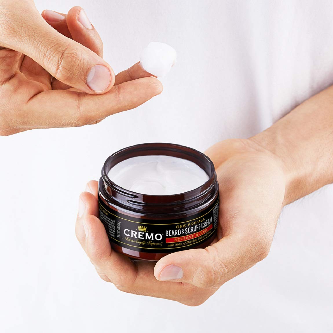 Cremo Distiller's Blend Beard & Scruff Cream - 4 oz | Soothes Itch & Light Hold Styling