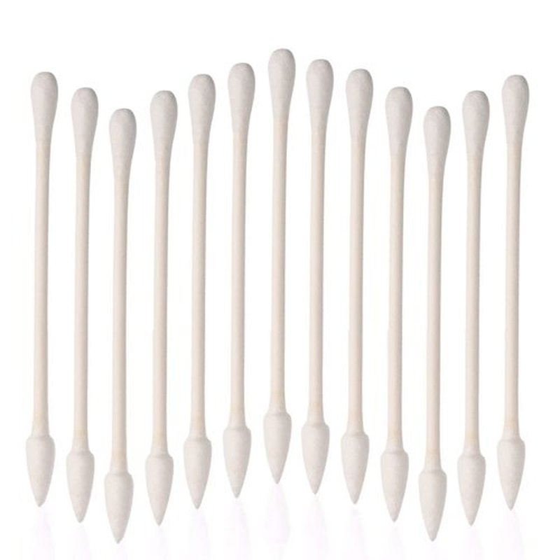 800 Pieces Cotton Swabs, Round Pointed Tipped with Paper Stick, Quality Cotton Heads- Sturdy Handle - Multipurpose, 4 Packs, 200 Pieces 1 Pack