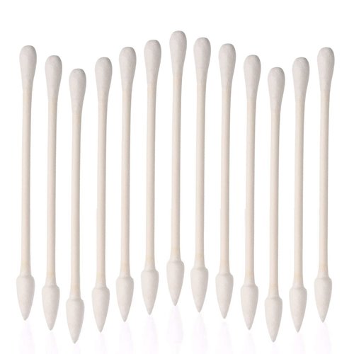 800 Pieces Cotton Swabs, Round Pointed Tipped with Paper Stick, Quality Cotton Heads- Sturdy Handle - Multipurpose, 4 Packs, 200 Pieces 1 Pack