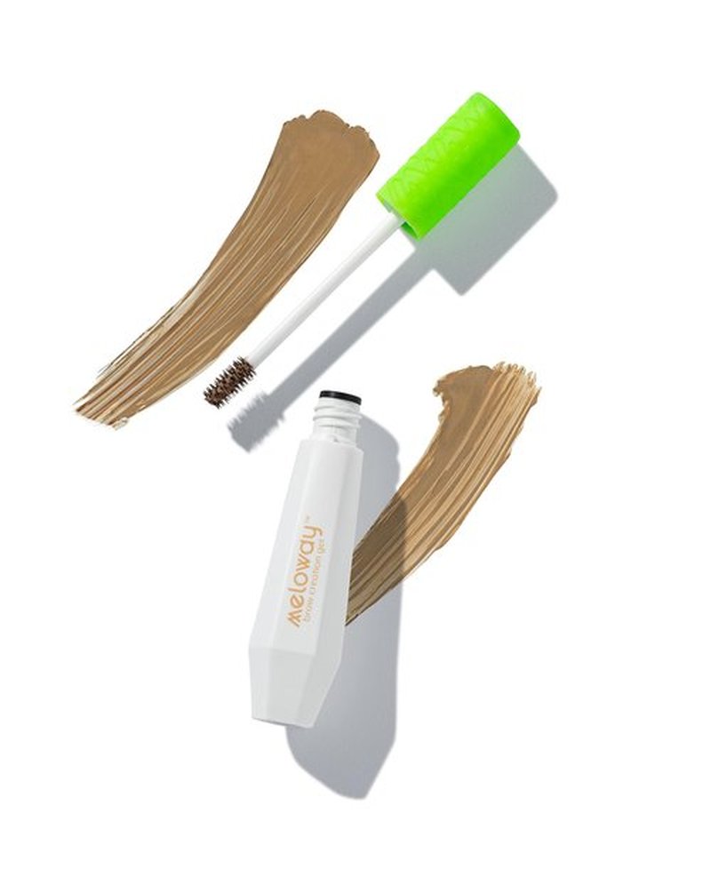 MELOWAY Brow Creation Gel - Tinted Fiber Gel for Thicker, Fluffier Brows - Patented Brush - Vitamin-Enriched Formula - Vegan, Cruelty-Free, Clean - Made in USA - Hot Honey (Light Brown) - 6.0ml