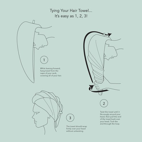 Texere Women's Viscose from Bamboo and Cotton Terry Spa Hair Towel - Quick Dry, Absorbent and Lightweight Hair Wrap Towel with Loop and Twist Closure(Tya, Natural White, U)