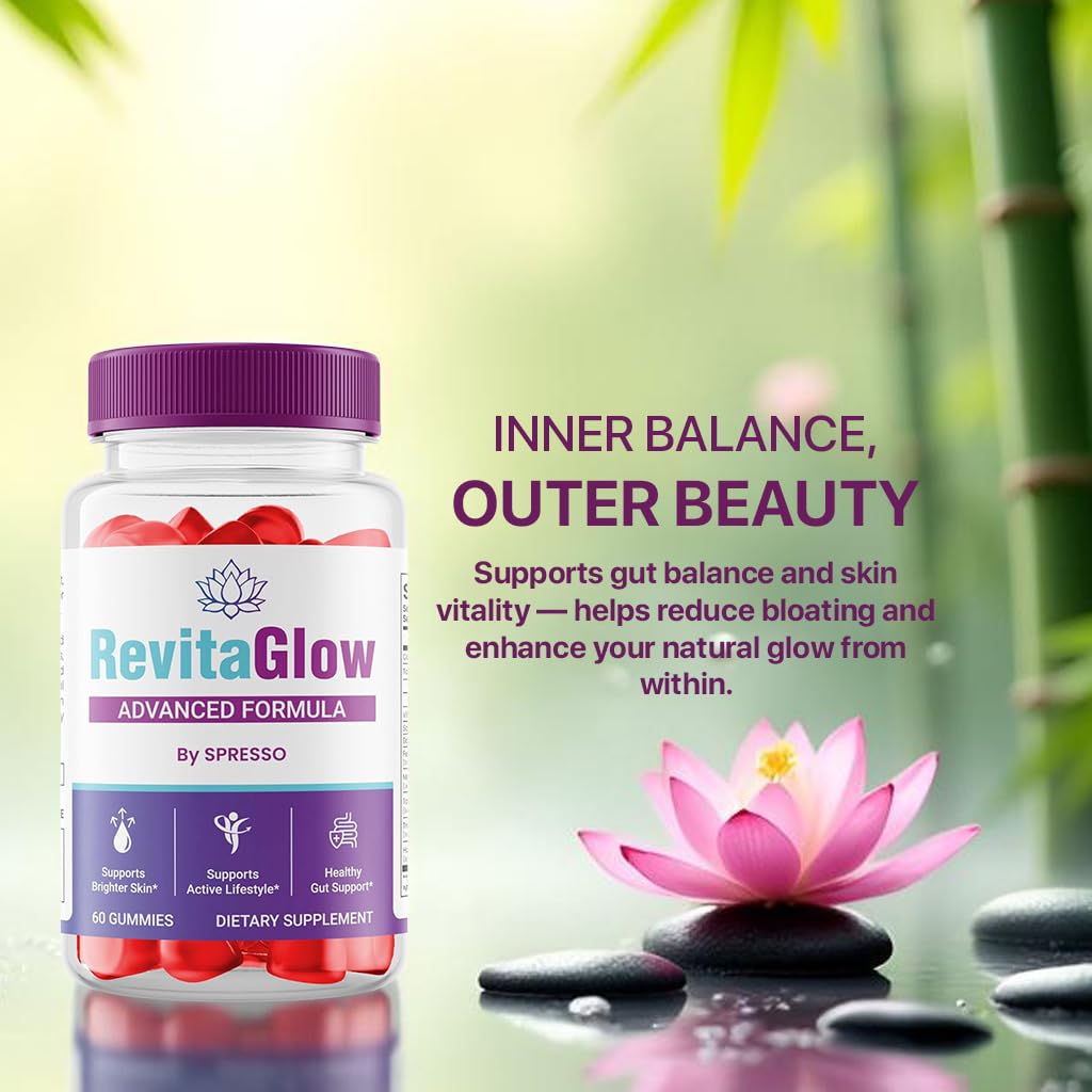 SPRESSO (1 Pack) RevitaGlow Gummies, All Natural RevitaGlow with Premium Blend for Active Lifestyle & Overall Wellness, Official RevitaGlow Gummy Supplement for Reviews (60 Gummies)