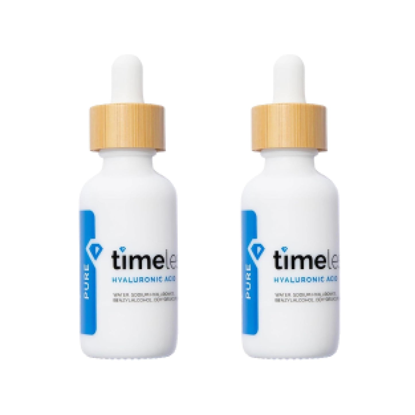 Timeless Skin Care Hyaluronic Acid 100% Pure Serum - Hydrating Face Serum for Personal Care - Fragrance-Free Hyaluronic Acid Serum for Skin Care - 2 oz (Pack of 2)