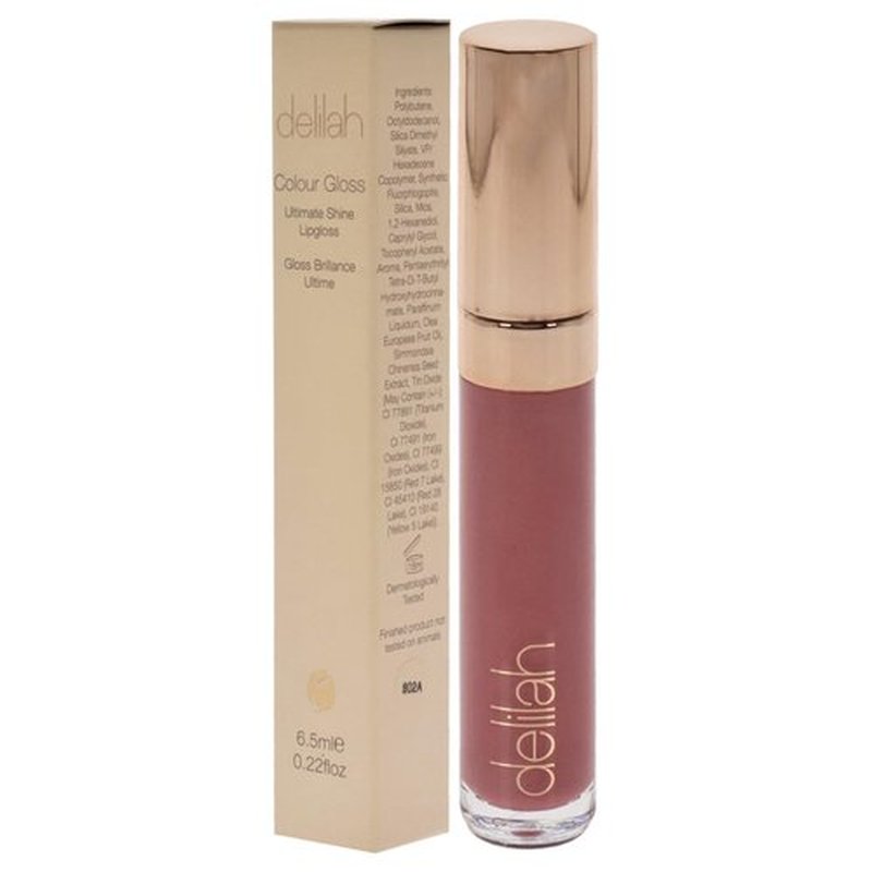 delilah - Ultimate Shine Lip Gloss - Modesty - Long Lasting, Hydrating, Non-Sticky & Moisturizing Vegan Formula - Vitamin E - Paraben Free - Cruelty Free - Glossy Finish - 0.22 Oz